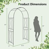 image:imageGiantex 87 Metal Garden Arbor Arch Trellis for Climbing Plants Vines  Decorative Outdoor Archway with PowderCoated Heavy Duty Frame Wedding Arbor for Ceremony Party Backyard Lawn Decoration475W x 87H