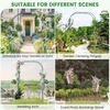 image:imageGiantex 87 Metal Garden Arbor Arch Trellis for Climbing Plants Vines  Decorative Outdoor Archway with PowderCoated Heavy Duty Frame Wedding Arbor for Ceremony Party Backyard Lawn Decoration60W x 95H