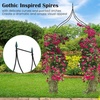 image:imageGiantex 87 Metal Garden Arbor Arch Trellis for Climbing Plants Vines  Decorative Outdoor Archway with PowderCoated Heavy Duty Frame Wedding Arbor for Ceremony Party Backyard Lawn Decoration49W x 113H