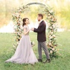 image:imageGiantex 87 Metal Garden Arbor Arch Trellis for Climbing Plants Vines  Decorative Outdoor Archway with PowderCoated Heavy Duty Frame Wedding Arbor for Ceremony Party Backyard Lawn Decoration435W x 905H