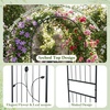 image:imageGiantex 87 Metal Garden Arbor Arch Trellis for Climbing Plants Vines  Decorative Outdoor Archway with PowderCoated Heavy Duty Frame Wedding Arbor for Ceremony Party Backyard Lawn Decoration42W x 87H