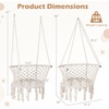 image:imageGiantex Hammock Chair Macrame Swing Chair with 350 Lbs Capacity Handwoven Tassels Boho Hanging Chair for Bedroom Living Room Patio Garden Balcony Indoor amp Outdoor BeigeBeige