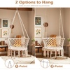image:imageGiantex Hammock Chair Macrame Swing Chair with 350 Lbs Capacity Handwoven Tassels Boho Hanging Chair for Bedroom Living Room Patio Garden Balcony Indoor amp Outdoor BeigeBeige