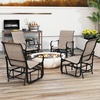 image:imageGiantex Outdoor Glider Set of 2 Patio Rocking Chairs with High Backrest Breathable Mesh Fabric Metal Frame 330 Lbs Capacity Swing Chair for Porch Balcony Garden and Backyard2