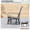 image:imageGiantex Outdoor Glider Set of 2 Patio Rocking Chairs with High Backrest Breathable Mesh Fabric Metal Frame 330 Lbs Capacity Swing Chair for Porch Balcony Garden and Backyard2