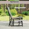 image:imageGiantex Outdoor Glider Set of 2 Patio Rocking Chairs with High Backrest Breathable Mesh Fabric Metal Frame 330 Lbs Capacity Swing Chair for Porch Balcony Garden and Backyard2
