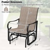 image:imageGiantex Outdoor Glider Set of 2 Patio Rocking Chairs with High Backrest Breathable Mesh Fabric Metal Frame 330 Lbs Capacity Swing Chair for Porch Balcony Garden and Backyard1