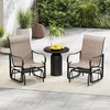 image:imageGiantex Outdoor Glider Set of 2 Patio Rocking Chairs with High Backrest Breathable Mesh Fabric Metal Frame 330 Lbs Capacity Swing Chair for Porch Balcony Garden and Backyard2