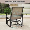 image:imageGiantex Outdoor Glider Set of 2 Patio Rocking Chairs with High Backrest Breathable Mesh Fabric Metal Frame 330 Lbs Capacity Swing Chair for Porch Balcony Garden and Backyard2