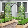 image:imageGiantex Outdoor Grape Vine Trellis for Climbing Plants 79 x 59 x 78 Large Garden Arch with Rustproof PECoated Metal Frame amp Netting Tall Archway Pergola for Cucumbers Vegetables Flowers79x59x78