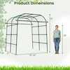 image:imageGiantex Outdoor Grape Vine Trellis for Climbing Plants 79 x 59 x 78 Large Garden Arch with Rustproof PECoated Metal Frame amp Netting Tall Archway Pergola for Cucumbers Vegetables Flowers71x83x91