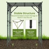 image:imageGiantex Outdoor Grape Vine Trellis for Climbing Plants 79 x 59 x 78 Large Garden Arch with Rustproof PECoated Metal Frame amp Netting Tall Archway Pergola for Cucumbers Vegetables Flowers79x59x78
