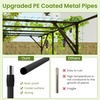 image:imageGiantex Outdoor Grape Vine Trellis for Climbing Plants 79 x 59 x 78 Large Garden Arch with Rustproof PECoated Metal Frame amp Netting Tall Archway Pergola for Cucumbers Vegetables Flowers79x59x78
