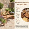 image:imageGiantex Outdoor Wooden Bench 2Person Patio Garden Loveseat  Patio Bench with Armrests and Backrest Acacia Wood Garden Bench Seating for Backyard Front Porch and Park 800 lbs Max LoadOpen XBack