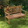 image:imageGiantex Outdoor Wooden Bench 2Person Patio Garden Loveseat  Patio Bench with Armrests and Backrest Acacia Wood Garden Bench Seating for Backyard Front Porch and Park 800 lbs Max LoadGeometric Back