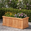 image:imageGiantex Raised Garden Bed Set of 2 31x14x12 Wooden Elevated Planter Box with 4 Drainage Holes amp Detachable Bottom Panels Flower Bed Rectangular Plant Container for Vegetables Herbs amp FruitsOrange