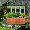 image:imageGiantex Raised Garden Bed Set of 2 31x14x12 Wooden Elevated Planter Box with 4 Drainage Holes amp Detachable Bottom Panels Flower Bed Rectangular Plant Container for Vegetables Herbs amp FruitsCedar Brown
