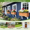 image:imageGiantex Raised Garden Bed Set of 2 31x14x12 Wooden Elevated Planter Box with 4 Drainage Holes amp Detachable Bottom Panels Flower Bed Rectangular Plant Container for Vegetables Herbs amp FruitsOrange