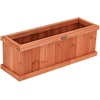 image:imageGiantex Raised Garden Bed Set of 2 31x14x12 Wooden Elevated Planter Box with 4 Drainage Holes amp Detachable Bottom Panels Flower Bed Rectangular Plant Container for Vegetables Herbs amp FruitsCedar Brown