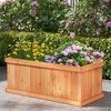 image:imageGiantex Raised Garden Bed Set of 2 31x14x12 Wooden Elevated Planter Box with 4 Drainage Holes amp Detachable Bottom Panels Flower Bed Rectangular Plant Container for Vegetables Herbs amp FruitsOrange
