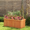 image:imageGiantex Raised Garden Bed Set of 2 31x14x12 Wooden Elevated Planter Box with 4 Drainage Holes amp Detachable Bottom Panels Flower Bed Rectangular Plant Container for Vegetables Herbs amp FruitsOrange