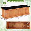 image:imageGiantex Raised Garden Bed Set of 2 31x14x12 Wooden Elevated Planter Box with 4 Drainage Holes amp Detachable Bottom Panels Flower Bed Rectangular Plant Container for Vegetables Herbs amp FruitsOrange
