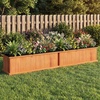 image:imageGiantex Raised Garden Bed Set of 2 31x14x12 Wooden Elevated Planter Box with 4 Drainage Holes amp Detachable Bottom Panels Flower Bed Rectangular Plant Container for Vegetables Herbs amp FruitsOrange