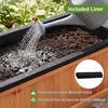 image:imageGiantex Raised Garden Bed Set of 2 31x14x12 Wooden Elevated Planter Box with 4 Drainage Holes amp Detachable Bottom Panels Flower Bed Rectangular Plant Container for Vegetables Herbs amp FruitsOrange