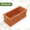 image:imageGiantex Raised Garden Bed Set of 2 31x14x12 Wooden Elevated Planter Box with 4 Drainage Holes amp Detachable Bottom Panels Flower Bed Rectangular Plant Container for Vegetables Herbs amp FruitsOrange