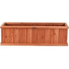 image:imageGiantex Raised Garden Bed Set of 2 31x14x12 Wooden Elevated Planter Box with 4 Drainage Holes amp Detachable Bottom Panels Flower Bed Rectangular Plant Container for Vegetables Herbs amp FruitsOrange