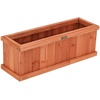 image:imageGiantex Raised Garden Bed Set of 2 31x14x12 Wooden Elevated Planter Box with 4 Drainage Holes amp Detachable Bottom Panels Flower Bed Rectangular Plant Container for Vegetables Herbs amp FruitsCedar Brown