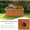image:imageGiantex Raised Garden Bed Set of 2 31x14x12 Wooden Elevated Planter Box with 4 Drainage Holes amp Detachable Bottom Panels Flower Bed Rectangular Plant Container for Vegetables Herbs amp FruitsOrange
