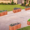 image:imageGiantex Raised Garden Bed Set of 2 31x14x12 Wooden Elevated Planter Box with 4 Drainage Holes amp Detachable Bottom Panels Flower Bed Rectangular Plant Container for Vegetables Herbs amp FruitsCedar Brown