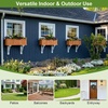 image:imageGiantex Raised Garden Bed Set of 2 31x14x12 Wooden Elevated Planter Box with 4 Drainage Holes amp Detachable Bottom Panels Flower Bed Rectangular Plant Container for Vegetables Herbs amp FruitsOrange