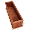 image:imageGiantex Raised Garden Bed Set of 2 31x14x12 Wooden Elevated Planter Box with 4 Drainage Holes amp Detachable Bottom Panels Flower Bed Rectangular Plant Container for Vegetables Herbs amp FruitsOrange