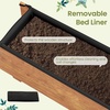 image:imageGiantex Raised Garden Bed Wooden Planter Box Outdoor 25x 16x 15 Rectangular Garden Bed for Vegetables Flower Herb Fruit1