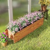 image:imageGiantex Raised Garden Bed Wooden Planter Box Outdoor 25x 16x 15 Rectangular Garden Bed for Vegetables Flower Herb Fruit1