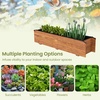 image:imageGiantex Raised Garden Bed Wooden Planter Box Outdoor 25x 16x 15 Rectangular Garden Bed for Vegetables Flower Herb Fruit1