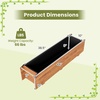 image:imageGiantex Raised Garden Bed Wooden Planter Box Outdoor 25x 16x 15 Rectangular Garden Bed for Vegetables Flower Herb Fruit2