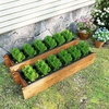 image:imageGiantex Raised Garden Bed Wooden Planter Box Outdoor 25x 16x 15 Rectangular Garden Bed for Vegetables Flower Herb Fruit2