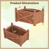 image:imageGiantex Raised Garden Bed Wooden Planter Box Outdoor 25x 16x 15 Rectangular Garden Bed for Vegetables Flower Herb Fruit2