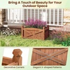 image:imageGiantex Raised Garden Bed Wooden Planter Box Outdoor 25x 16x 15 Rectangular Garden Bed for Vegetables Flower Herb Fruit2