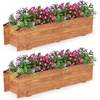image:imageGiantex Raised Garden Bed Wooden Planter Box Outdoor 25x 16x 15 Rectangular Garden Bed for Vegetables Flower Herb Fruit2