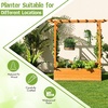 image:imageGiantex Raised Garden Bed with Trellis Wood Planter Box with Roof amp Side Trellis Drain Holes Elevated Raised Bed for Climbing Plant and Pot Hanging Indoor Outdoor Patio Balcony