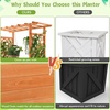 image:imageGiantex Raised Garden Bed with Trellis Wood Planter Box with Roof amp Side Trellis Drain Holes Elevated Raised Bed for Climbing Plant and Pot Hanging Indoor Outdoor Patio Balcony