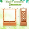 image:imageGiantex Raised Garden Bed with Trellis Wood Planter Box with Roof amp Side Trellis Drain Holes Elevated Raised Bed for Climbing Plant and Pot Hanging Indoor Outdoor Patio Balcony