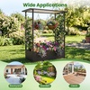 image:imageGiantex Raised Garden Bed with Trellis amp Hanging Roof Rattan Elevated Planter Box with Liner for Climbing Plants Flowers Vegetables Outdoor PE Rattan Planting Box for Backyard Patio amp Porch1