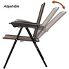 image:imageGiantex Set of 4 Patio Dining Chairs Folding Outdoor Chairs Adjustable Sling Back Chairs with Armrest Portable Patio Chairs for Camping Garden Pool Beach Deck Lawn Lounge Chairs Brown1 Count Pack of 4