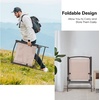 image:imageGiantex Set of 4 Patio Folding Chairs  Outdoor Sling Chairs with Armrests and Rustproof Steel Frame Patio Dining Chairs with Breathable Fabric for Garden Backyard Poolside Indoors No AssemblyBeige