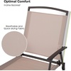 image:imageGiantex Set of 4 Patio Folding Chairs  Outdoor Sling Chairs with Armrests and Rustproof Steel Frame Patio Dining Chairs with Breathable Fabric for Garden Backyard Poolside Indoors No AssemblyBeige